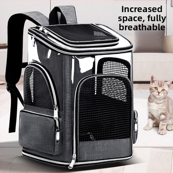 Nova torba za mačke, prozračna, izlazna prijenosna torba za kućne ljubimce, ruksak za kućne ljubimce velikog kapaciteta, protiv hitnih slučajeva