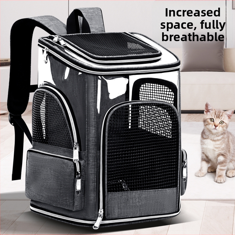 Nova torba za mačke, prozračna, izlazna prijenosna torba za kućne ljubimce, ruksak za kućne ljubimce velikog kapaciteta, protiv hitnih slučajeva