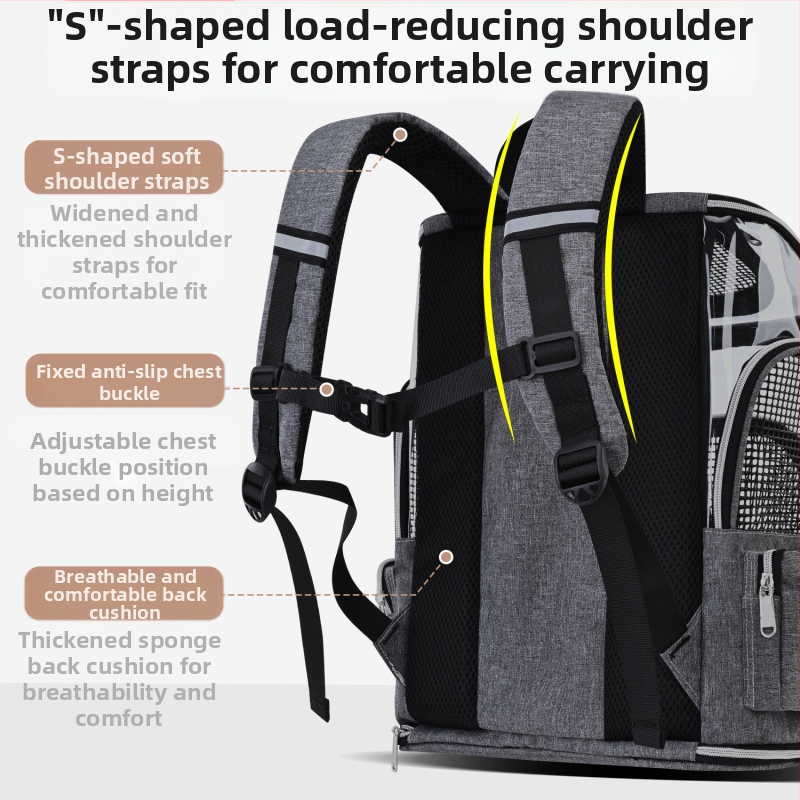 Nová priedušná prenosná taška pre psov, protiúrazová taška pre domáce zvieratá s veľkou kapacitou