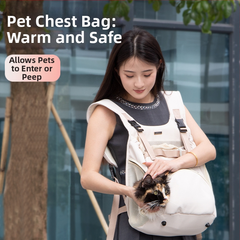 Prenosná taška na psa, hrudná taška pre domáce zvieratá, cestovná zimná teplá taška na hrudný popruh pre mačky