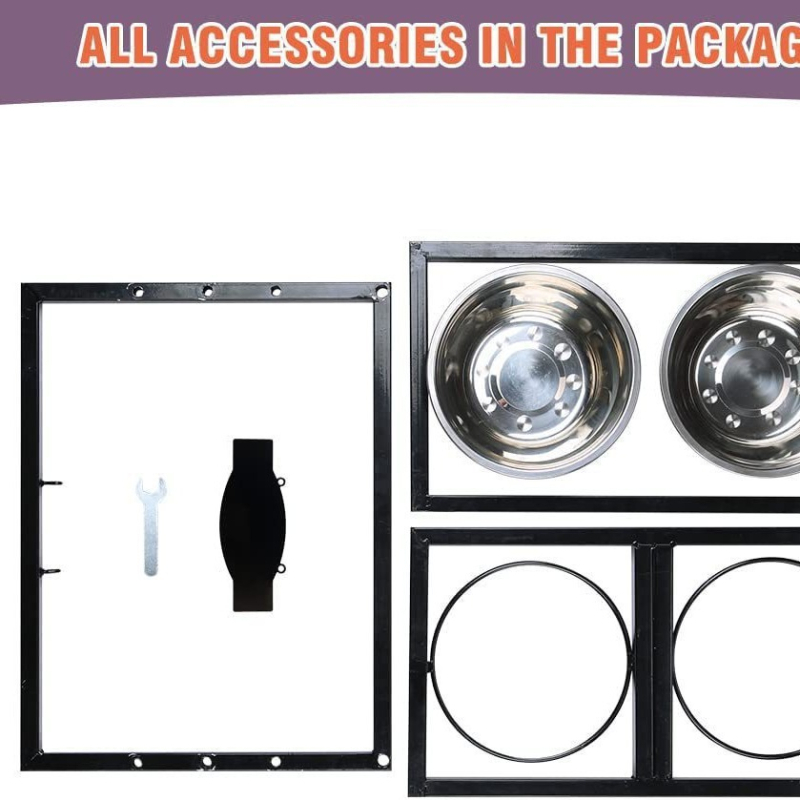 Amazon Foreign Trade željezni stalak za zdjele za kućne ljubimce Uklonjivi željezni stalak za pseću hranu Zdjela od nehrđajućeg čelika Željezni stalak za zdjele za pse