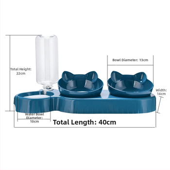Μπολ για γάτες Δοχείο τροφής για γάτες Διπλό μπολ Προστασία αυχενικής μοίρας Αυτόματο μπολ πόσης Αντιανατρεπόμενη τροφή για γάτες Δοχείο ρυζιού για σκύλους Είδη κατοικίδιων ζώων