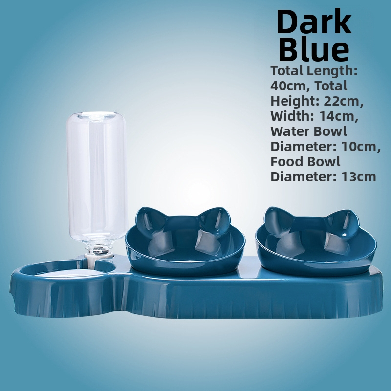Pisică bol hrană pentru pisici oală dublă bol protecție coloană cervicală bol de băut automat anti-răsturnare pisică hrană oală oală câini animale de companie provizii