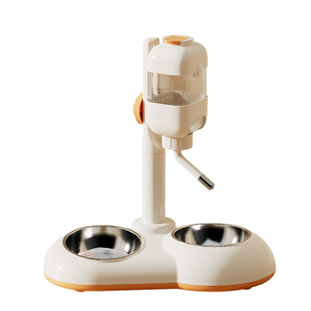 Νέα διασυνοριακή κάθετη βρύση πόσιμου νερού για σκύλους από ανοξείδωτο ατσάλι, αντικραδασμικό μπολ ταΐσματος, μεσαίου και μικρού μεγέθους σκύλους και γάτες, διπλό μπολ, προμήθειες