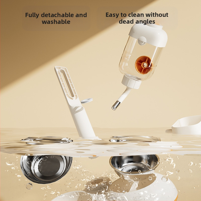 Трансгранична нова вертикална фонтанка за кучета, неръждаема стомана, антидетонираща купа за хранене, за средни и малки кучета и котки, двойна купа