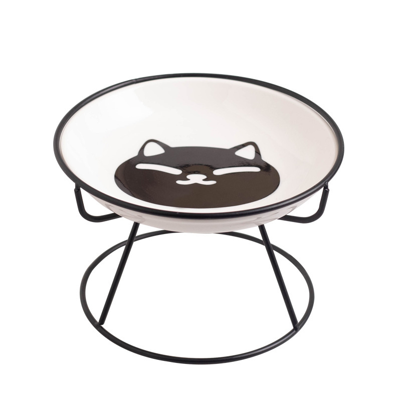 Nova keramička zdjela za mačju hranu od Amazona za kućne ljubimce, visoki tanjur za mačju hranu, tanjur za grickalice, konzervirani tanjur, protiv cervikalne spondiloze, protiv prevrtanja, posuda za mačju hranu