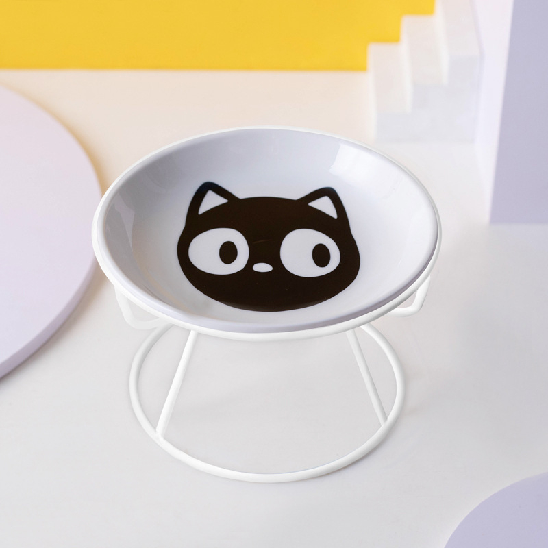 Nova keramička zdjela za mačju hranu od Amazona za kućne ljubimce, visoki tanjur za mačju hranu, tanjur za grickalice, konzervirani tanjur, protiv cervikalne spondiloze, protiv prevrtanja, posuda za mačju hranu