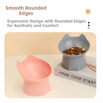 Prekogranična visoka hranilica za mačke, zdjela za kućne ljubimce, zaštita za vrat, zdjela za pse velikog kapaciteta, kosa usta, zaštita od prevrtanja, pribor za kućne ljubimce