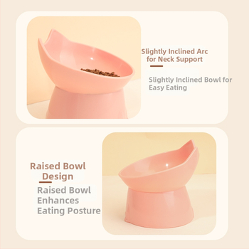 Prekogranična visoka hranilica za mačke, zdjela za kućne ljubimce, zaštita za vrat, zdjela za pse velikog kapaciteta, kosa usta, zaštita od prevrtanja, pribor za kućne ljubimce