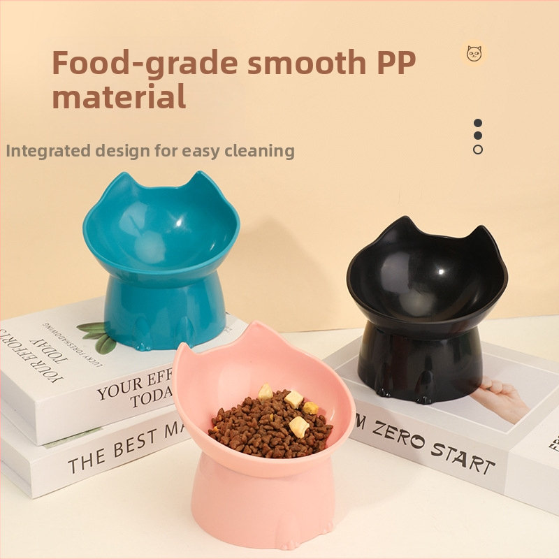 Prekogranična visoka hranilica za mačke, zdjela za kućne ljubimce, zaštita za vrat, zdjela za pse velikog kapaciteta, kosa usta, zaštita od prevrtanja, pribor za kućne ljubimce