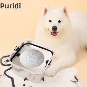 Bol pentru câini din oțel inoxidabil, bol suspendat, bol plutitor pătrat, bazin pentru câini, capacitate mare, apă potabilă, anti-șoc, bol pentru animale de companie, ustensile de băut