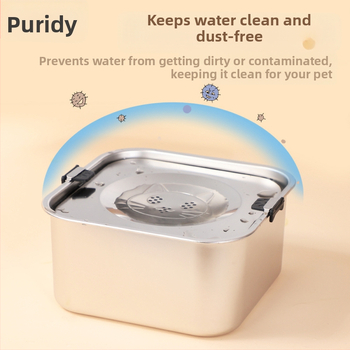 Μπολ για σκύλους από ανοξείδωτο ατσάλι, κρεμαστό μπολ, τετράγωνο πλωτό μπολ, νιπτήρας σκύλου, μεγάλης χωρητικότητας, πόσιμο νερό, αντικραδασμικό μπολ για κατοικίδια, σκεύη πόσης