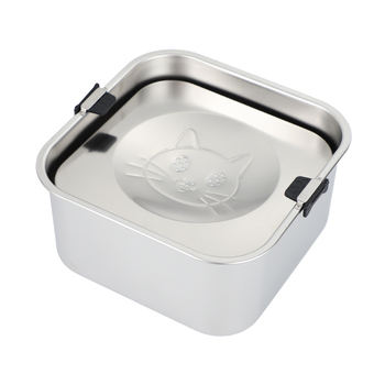 Μπολ για σκύλους από ανοξείδωτο ατσάλι, κρεμαστό μπολ, τετράγωνο πλωτό μπολ, νιπτήρας σκύλου, μεγάλης χωρητικότητας, πόσιμο νερό, αντικραδασμικό μπολ για κατοικίδια, σκεύη πόσης