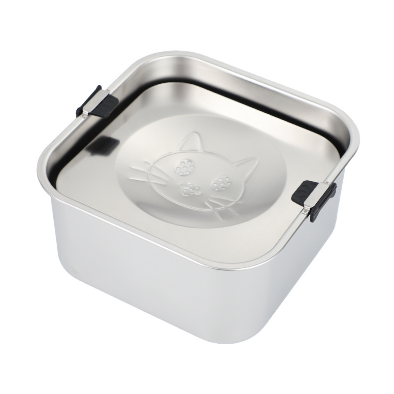 Bol pentru câini din oțel inoxidabil, bol suspendat, bol plutitor pătrat, bazin pentru câini, capacitate mare, apă potabilă, anti-șoc, bol pentru animale de companie, ustensile de băut