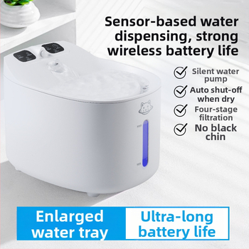 Диспенсър за вода за котки, питейна вода за кучета, домашни любимци, автоматичен циркулационен диспенсър за питейна вода за котки, течаща купа за вода, поилка за вода