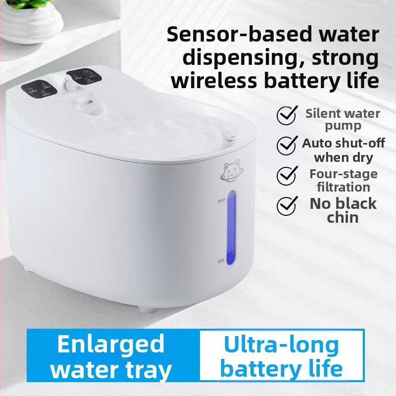 Диспенсър за вода за котки, питейна вода за кучета, домашни любимци, автоматичен циркулационен диспенсър за питейна вода за котки, течаща купа за вода, поилка за вода