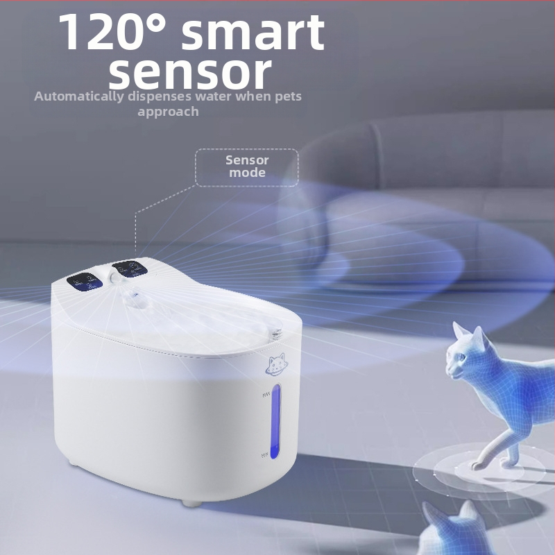 Диспенсър за вода за котки, питейна вода за кучета, домашни любимци, автоматичен циркулационен диспенсър за питейна вода за котки, течаща купа за вода, поилка за вода