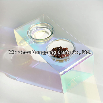 Amazon Pet Bowl Dog Bowl Cat Bowl Food Basin Ακρυλικό Stand Display Storage Rack Wet and Dry Ξεχωριστός τροφοδότης