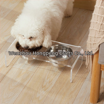Amazon Pet Bowl Dog Bowl Cat Bowl Food Basin Ακρυλικό Stand Display Storage Rack Wet and Dry Ξεχωριστός τροφοδότης