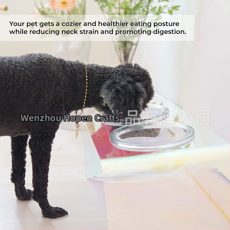 Купа за домашни любимци Amazon, купа за кучета, купа за котки, леген за храна, акрилна стойка, стойка за съхранение на мокри и сухи отделени хранилки