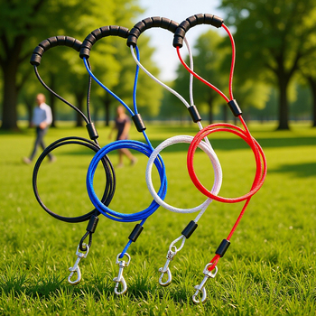 Σχοινί έλξης με αλυσίδα για σκύλους που δεν δαγκώνει, σχοινί από ατσάλι, σχοινί για σκύλους, είδη κατοικίδιων, σχοινί που δεν δαγκώνει, Amazon, πολλαπλά μεγέθη σε απόθεμα