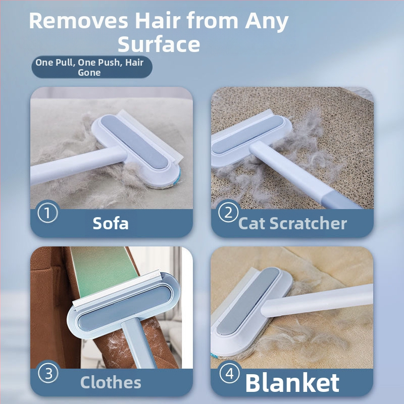 Многофункционална стъргалка за косми за домашни любимци, препарат за премахване на котешка козина, почистващ препарат за кучешка козина, препарат за премахване на косми от килими и легла, инструмент за груминг на домашни любимци