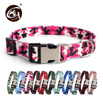 Tvornička opskrba digitalnim tiskom ogrlica za kućne ljubimce zadebljana ogrlica s polumetalnom kopčom za prijenos topline, prekogranična, vruća prodavana ogrlica za pse
