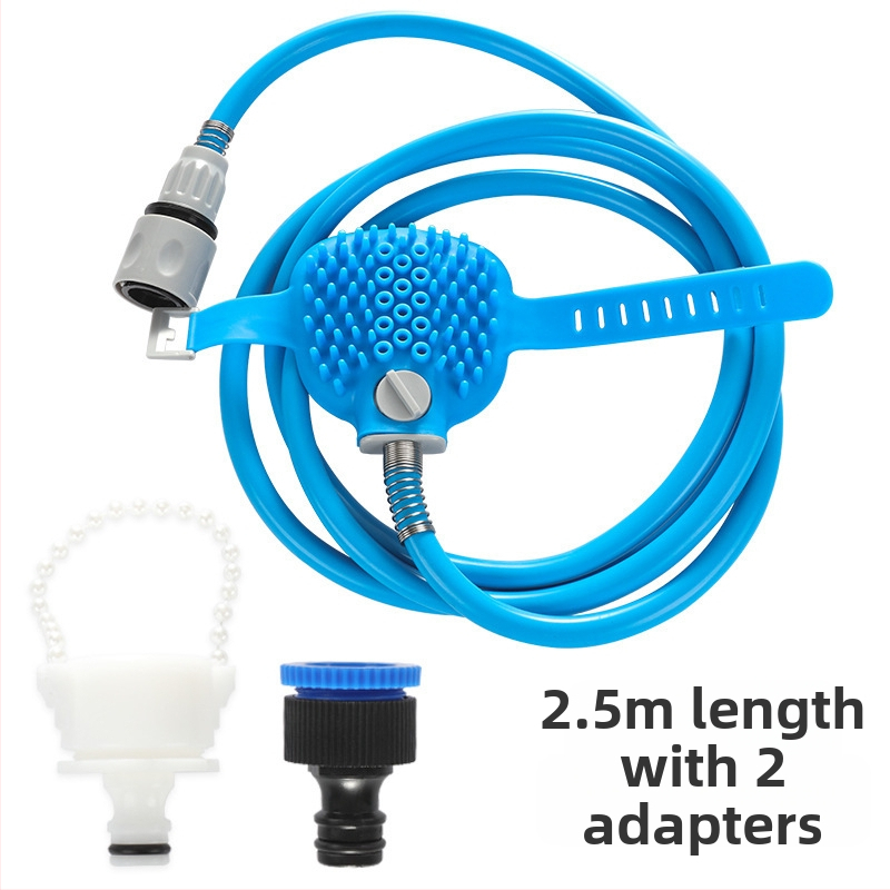 Koeravann Vannihari Lemmikloomade puhastusvahendid Silikoonvoolik Käeshoitav massaažikoeravann Välisdušipea