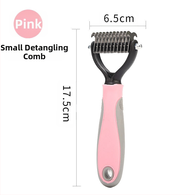 Lemmikloomade avatud sõlmega kamm Koerte kammimiskamm Ilukamm Kahepoolne universaalne roostevabast terasest massaažikamm Kassi-koera karvaeemalduskamm