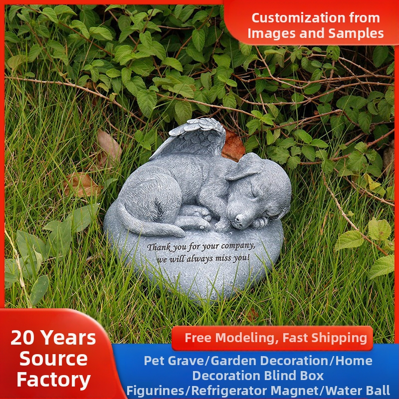 Χρυσή Δάδα δημιουργική καρδιά σε σχήμα αγγέλου κουτάβι κατοικίδιο μνημείο επιτύμβια στήλη εργοστάσιο ρητίνης χειροτεχνίας χονδρικής Amazon