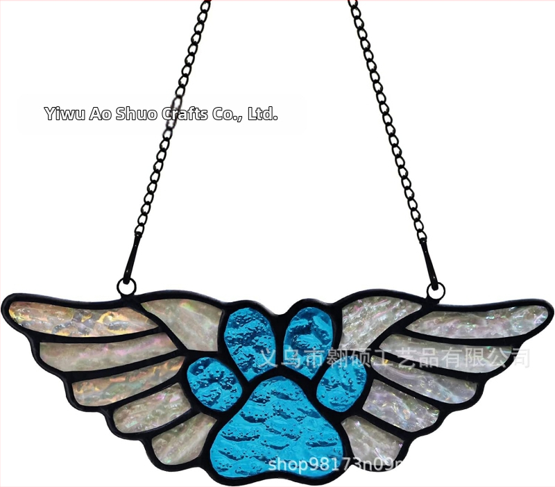 Tarpvalstybinis naujas produktas, angelo sparnai, naminių gyvūnėlių šunų atminimo dovana, suvenyras, pakabinamas langas, saulės gaudytojas, katės letenėlė, pakabinamas aksesuaras