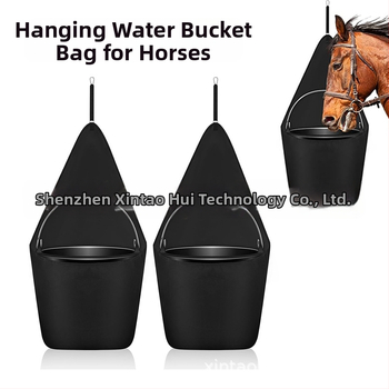 Висяща стойка за кофи за ремарке за коне, чанта за съхранение, висяща кофа за храна за коне, висяща чанта за хранене, 5-галонова кофа за съхранение на коне
