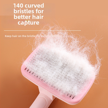 Piiriülene uus lemmikloomade kamm, kassipuhastushari, ujuvate karvade eemaldamine ühe klõpsuga, nõelkamm, pikad ja lühikesed, luksuslik kassikarvade eemaldamine, isepuhastuv kamm