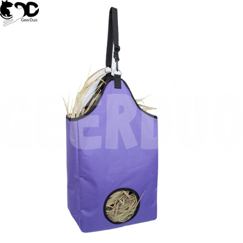 Amazon ίδια τσάντα από ύφασμα Oxford για άλογο με μονή τρύπα, ανθεκτική τσάντα από άχυρο, τσάντα αποθήκευσης ζιζανίων για βοσκότοπους