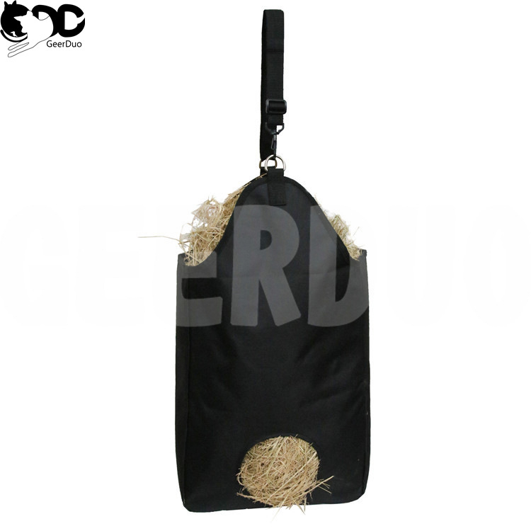Amazon същата висяща торба с един отвор за кон, оксфордска платнена чанта, издръжлива сламена чанта, чанта за сено, чанта за съхранение на плевели за пасища
