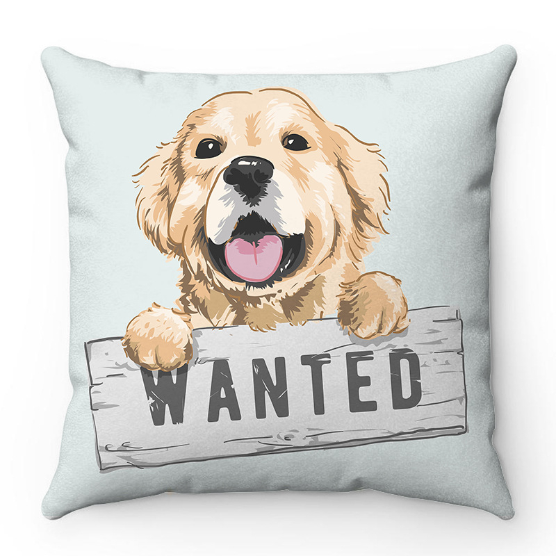 Πολύχρωμο σκυλί εξαιρετικά μαλακό κοντό βελούδινο σκανδιναβικό απλό μαξιλάρι καναπέ σπιτιού διακοσμητική μαξιλαροθήκη