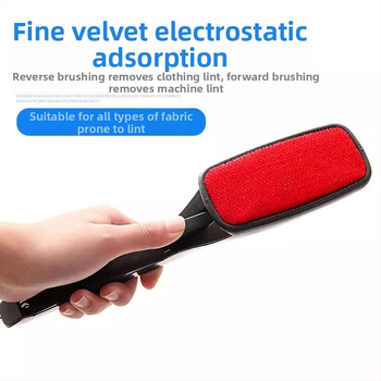 Mājas apģērbs Lint elektrostatiskā birste ķīmiskās tīrīšanas birste balta divpusēja rotējoša mēteļu putekļu noņemšanas birste matu noņemšanas birste