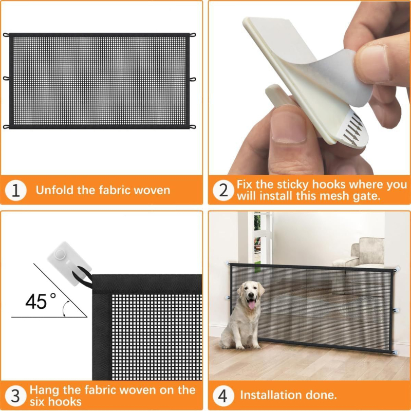 Magic-Gate lemmikloomade isolatsioonivõrk, piiriülene lemmikloomade, kasside ja koerte tara, kaasaskantav kokkupandav turvaaed