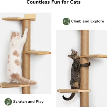 Határokon átnyúló új fa macskafogó oszlop háztartási létra szizál oszlop macska mászóka fali fa keret oszlop