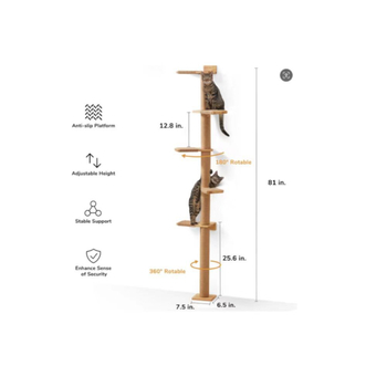 Határokon átnyúló új fa macskafogó oszlop háztartási létra szizál oszlop macska mászóka fali fa keret oszlop