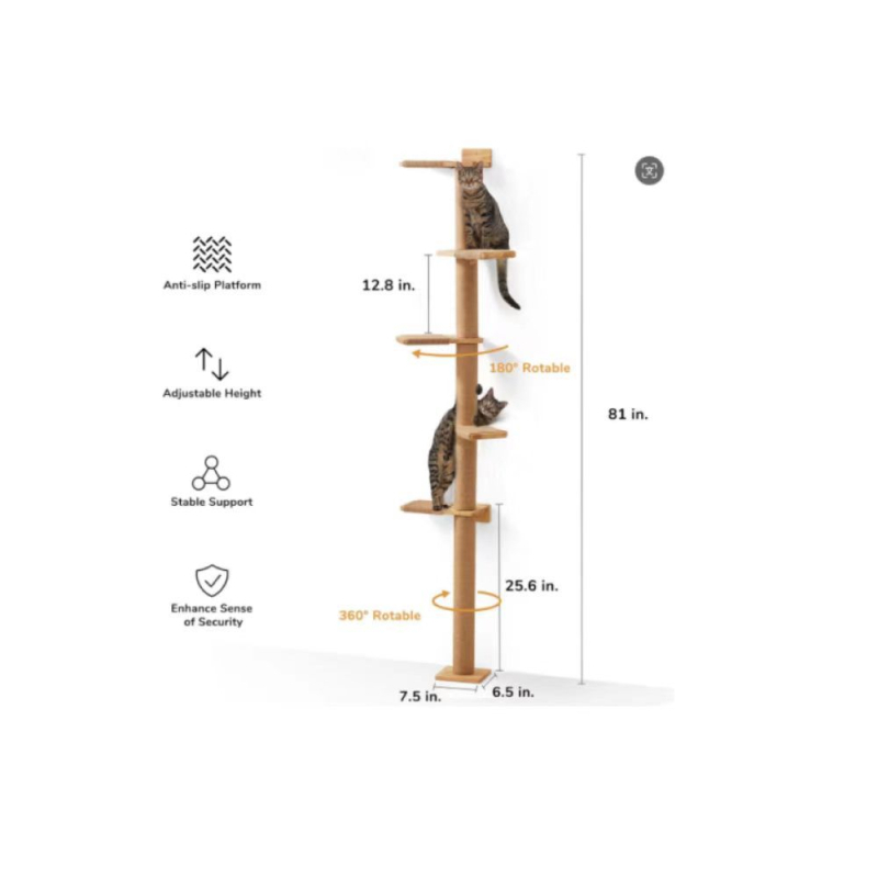 Határokon átnyúló új fa macskafogó oszlop háztartási létra szizál oszlop macska mászóka fali fa keret oszlop
