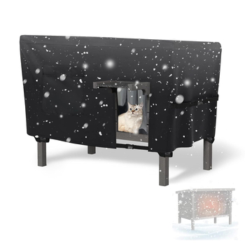 Kačių namelio uždangalas, skirtas žiemai, laukinių kačių namelio uždangalas, atsparus oro sąlygoms, 210° sidabruotas, Oksfordo audinio uždangalas nuo saulės, tarpvalstybinis, karštas išpardavimas