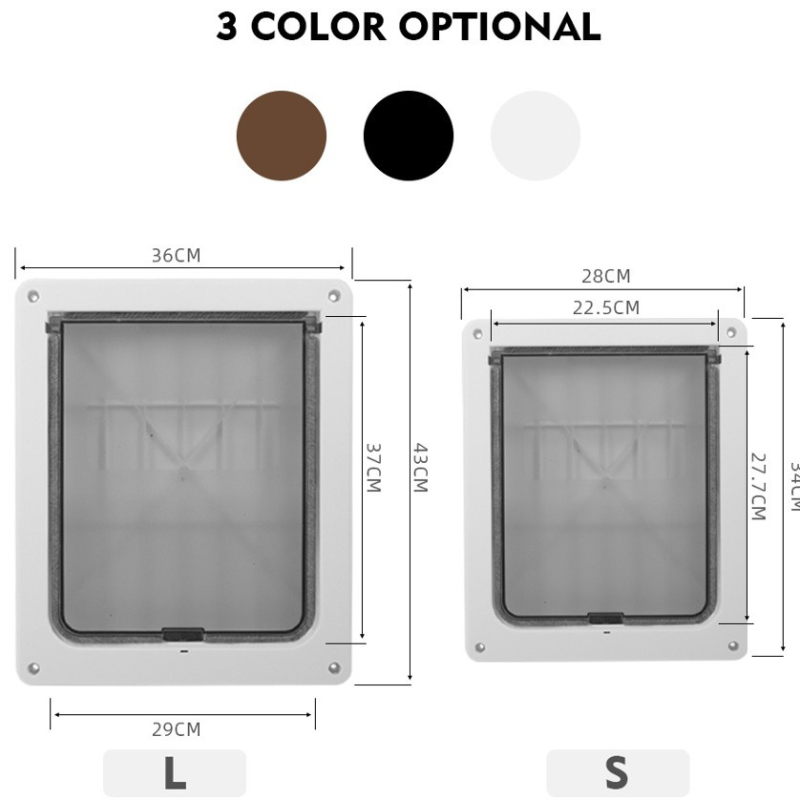 Tehase lemmikloomatarvete kassiuks, kassihoidja, koerauks, kontrollitud juurdepääsu suund, valge, must, pruun lemmikloomauks
