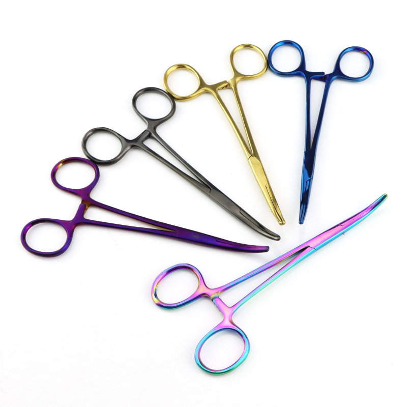 12,5 см/14 см цветни хемостатични щипци, високотемпературна обработка, стерилизация, прав лакът, по избор, щипци за ушни косми, многоцветни по избор