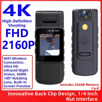 Prekogranična 4K Ultra HD kamera sa zaslonom, WiFi snimačem, video kamerom za nošenje na prsima, za sportsku vožnju i DV-om