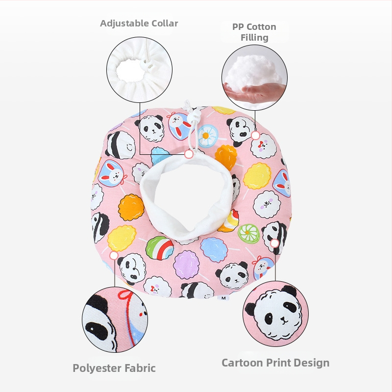 Mačka Elizabeth Ring Pokrývka hlavy Mäkký hanebný krúžok na krk Proti uhryznutiu Pooperačný proti olizovaniu Vodotesný chirurgický sterilizačný materiál