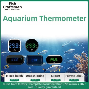 Akvariumo vandens temperatūros matuoklis, akvariumo žuvų bako termometras, LED mini elektroninis skaitmeninis termometras, tarpvalstybinis naujas termometras