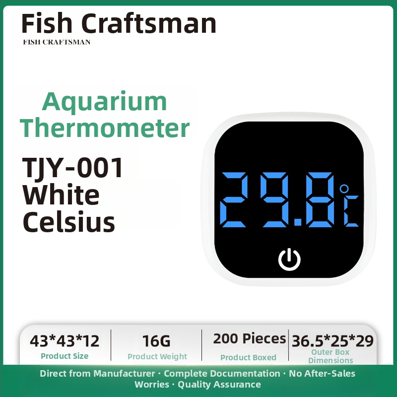Akvariumo vandens temperatūros matuoklis, akvariumo žuvų bako termometras, LED mini elektroninis skaitmeninis termometras, tarpvalstybinis naujas termometras