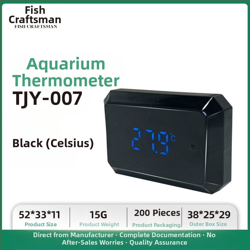 Akvariumo vandens temperatūros matuoklis, akvariumo žuvų bako termometras, LED mini elektroninis skaitmeninis termometras, tarpvalstybinis naujas termometras