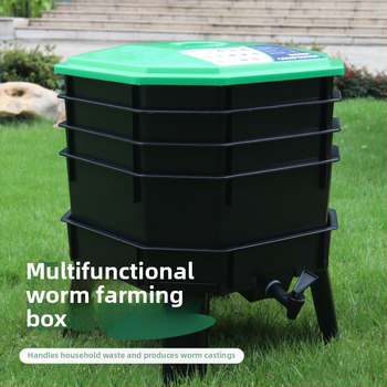 Sliekų kultūros dėžė virtuvės atliekos sliekų mėšlas sliekų kompostas statinė fermentacija komposto dėžė fermentacijos kultūra kvadratinis padėklas